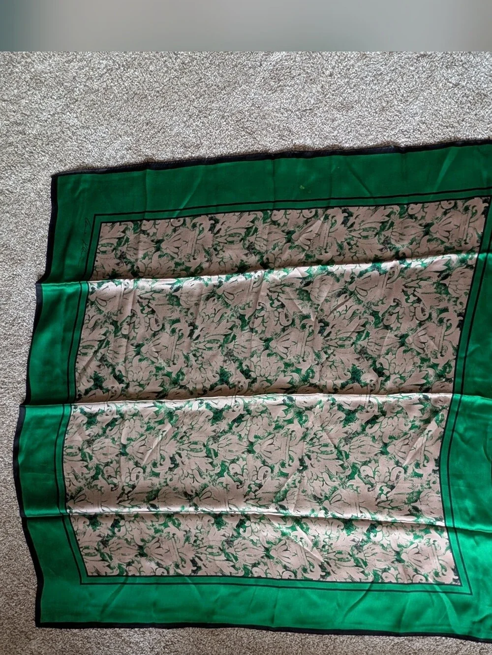 Anne Klein Green Floral Print Women's Scarf